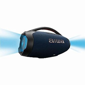 Caixa De Som Aiwa Boombox Plus Bbs-01-Lbl Azul Bluetooth