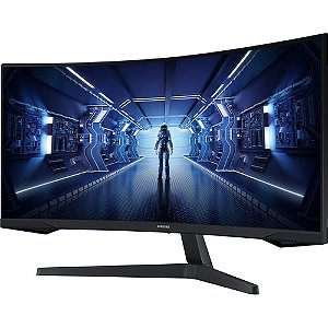 Monitor Samsung 34 Gamer Curvo Odyssey G5 Uwqhd U Wide 1Ms Hdmi Dp