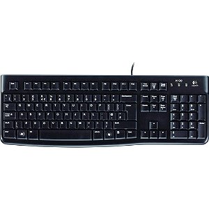 Teclado Com Fio Logitech K120 Cinza W