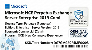 Licença Microsoft NCE Perpetua Exchange Server Enterprise 2019 dg7gmgf0f4mf-0003
