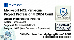 Licença Microsoft NCE Perpetua Project Professional 2024 Coml dg7gmgf0pn45-0001