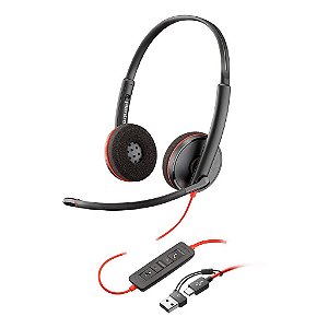 Headset Poly Blackwire 3220 Stereo Usb-C Adap.Usb-A