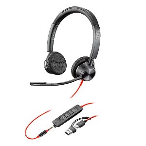 Headset HP Poly 3325 Stereo USB-C/A Preto - 8x221aa