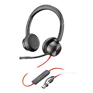 Headset HP Poly Blackwire 8225 Teams Estéreo USB-A/USB-C - 8x225aa