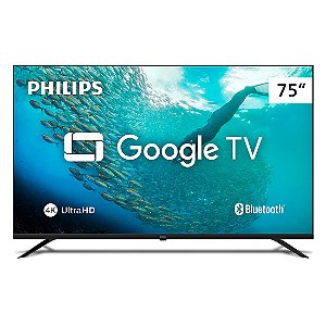 Smart TV Philips 75" 4K UHD Google TV - 75pug701978