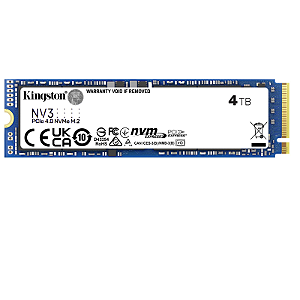 SSD Kingston 4TB NV3 M.2 2280 Nvme Pcie 4.0 Leitura 6000MB/S Gravacao 5000MB/S - Snv3s-4000g