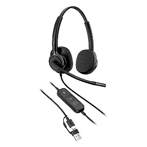 Headset HP Poly Mission 425 Stereo USB-C/A Certificado para Microsoft Teams - c01b6aa_ac3