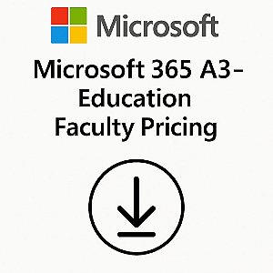 Microsoft Office 365 A3 Education Faculty Pricing 1 Ano CSP - cfq7ttc0lhpp-00h
