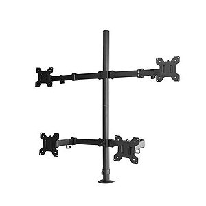 Suporte P/ 4 Monitores Bs Fixa C/ Ajuste de Altura e Regulagem - clipw-4f