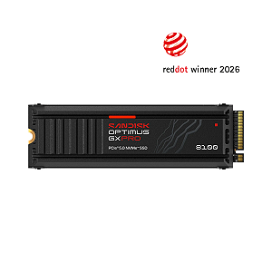 SSD Sandisk Optimus 1TB Gx Pro 8100 M.2 2280 Nvme Pcie com Dissipador 14900MB/S Gravacao 11000MB/S SDSP82100TAH - sdsp82100tah-000e0