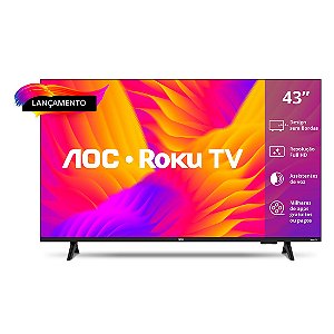 Smart TV AOC Roku TV 43" Full HD Wi-Fi HDMI - 43s5155-78g