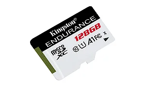 Cartao de Memoria Kingston Micro Sd 128GB Endurance Cftv Classe 10 Leitura 95MB/S Gravação 45MB/S - sdce-128gb