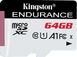 Cartao de Memoria Kingston Micro Sd 64GB Endurance Cftv Classe 10 Leitura 95MB/S Gravação 30MB/S - sdce-64gb