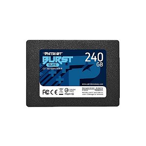 SSD Patriot Burst Elite 240GB SATA3 2,5 7MM Leitura 450MB/S Gravacao 320MB/S - pbe240gs25ssdr