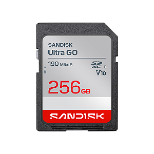 Cartao de Memoria Sandisk Ultra Go 256GB Sd Sdhc Uhs-I Sdxc Classe 10 U1 - sdsdugn-256g-gn6in