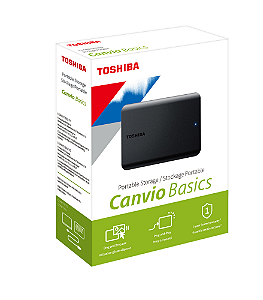 Hd Externo 1TB Toshiba Canvio Basics Preto USB 3.0 - hdtb510xk3aa