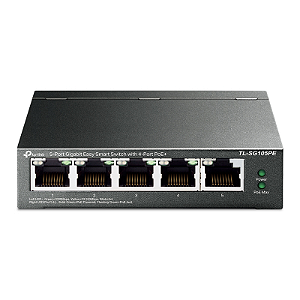 Switch Tp-Link Omada 5 Pts Gigabit Nao Gerenciavel 4P POE+ - tl-sg105pe