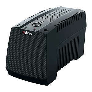 Nobreak Ts Shara UPS Mini Semi Senoidal 600VA 1 Bateria 6 Tomadas Bivolt Automatico Preto - 4568