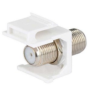 Conector F Keystone para cabo coaxial RG-59 RG-6 Antena Femea Femea