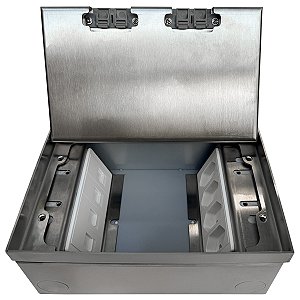 Caixa Tomada para piso elevado embutir eletrica dados rede com rebaixo