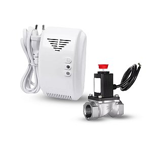 Detector Vazamento Gas com Valvula Corte Bloqueio