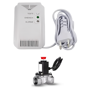 Detector Vazamento Gas com Valvula Corte Bloqueio