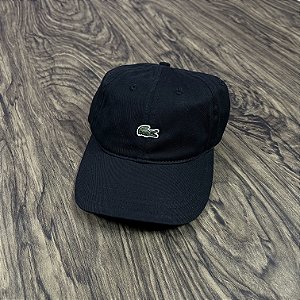Boné Lacoste Mini Croco Preto