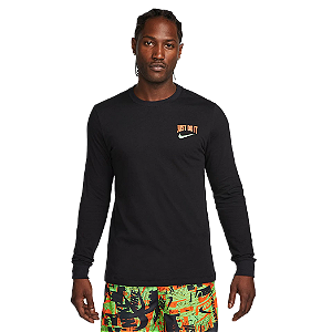 Camiseta Nike Just do It Manga Longa Preta