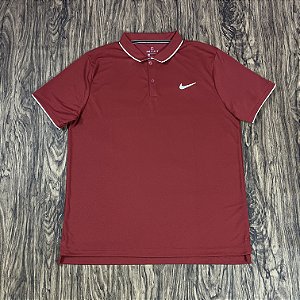 Polo Nike Dri-Fit Vermelha/Branca