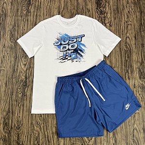 Conjunto Nike Sportswear Branco e Azul