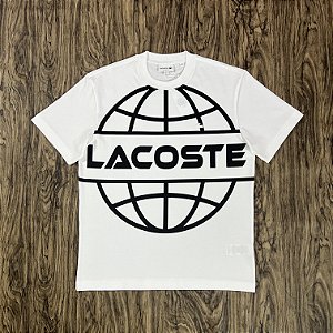 Camiseta Lacoste Planeta TH1169 Branca