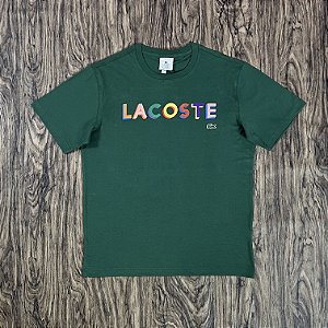 Camiseta Lacoste Live Letreiro Verde
