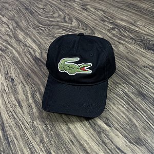 Boné Lacoste Big Croc Preto