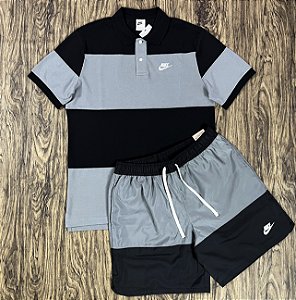 Conjunto Polo Nike Listrada + Short Nike Listrado