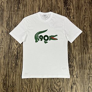 Camiseta Lacoste Aniversario 90 Anos TH2362 Branca