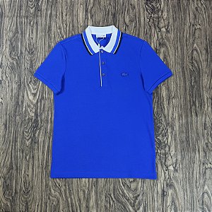 Polo Lacoste Slim Fit Piquet Gola Listrada