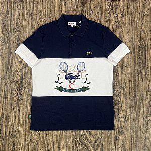 Polo Lacoste Regular Fit Tennis Embroidery Azul PH2098