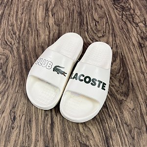 Chinelo Lacoste Club Slide Off-White