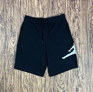 Short Nike Air Jordan Logo Preto Moletom