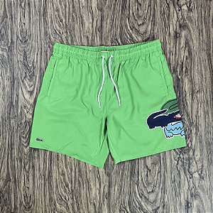 Short Lacoste Praia Big Logo Verde