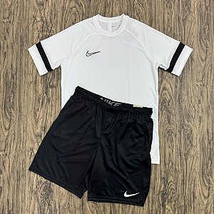 Conjunto Nike Dri-Fit Academy Branco/Preto