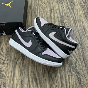 Tênis Nike Air Jordan 1 Low Black Iced Lilac
