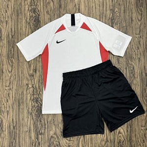 Conjunto Nike Dri-Fit Academy Branco/Vermelho/Preto