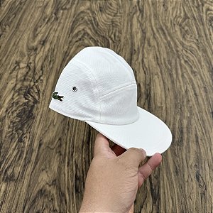Boné Lacoste Five Panel Branco