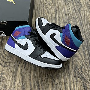 Tênis Nike Air Jordan 1 Mid Aqua