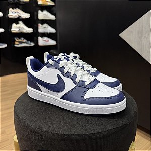 Tênis Nike Court Borough Branco c/ Azul