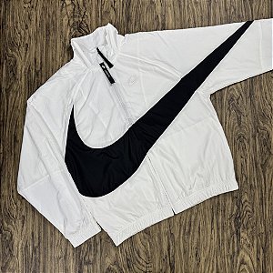 Jaqueta Nike Big Swoosh Branco com Preto
