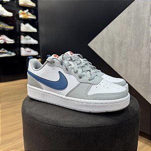 Tenis Nike Borough Low Cinza/Branco/Azul