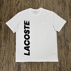 Camiseta Lacoste Letreiro TH6047 Branca