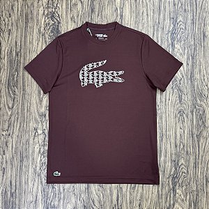Camiseta Lacoste Croco Monograma TH2623 Vinho